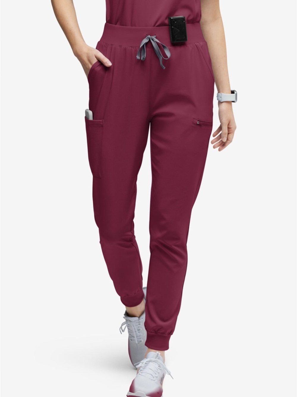 Figs Jogger in Maroon